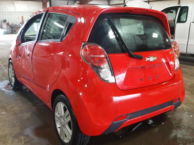 KL8CD6S97DC507586 - 2013 CHEVROLET SPARK 1LT RED photo 3