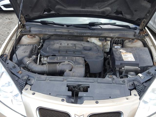 1G2ZF58B474171222 - 2007 PONTIAC G6 VALUE L GOLD photo 7