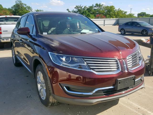 2LMPJ6JR3JBL34681 - 2018 LINCOLN MKX PREMIE BURGUNDY photo 1