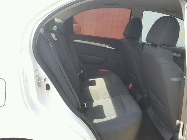 KL1TD5DE6AB063167 - 2010 CHEVROLET AVEO LS WHITE photo 6