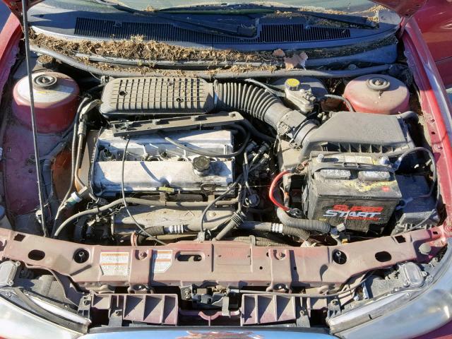 1FAFP6635WK241646 - 1998 FORD CONTOUR LX RED photo 7