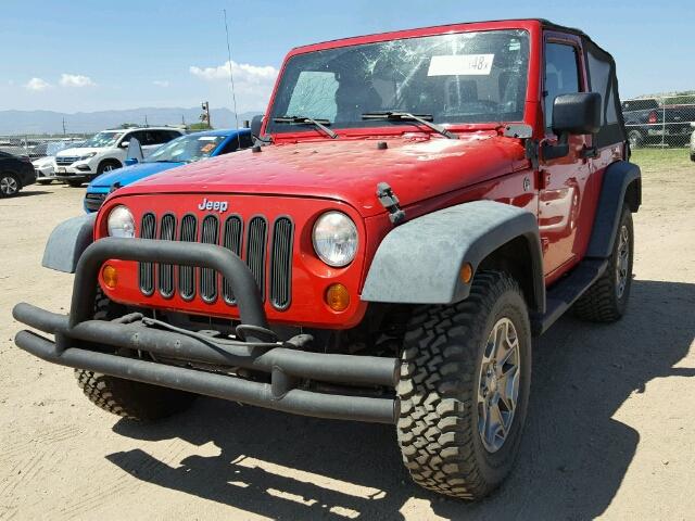 1J4FA24168L546439 - 2008 JEEP WRANGLER X RED photo 2