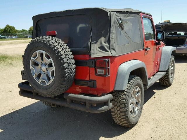 1J4FA24168L546439 - 2008 JEEP WRANGLER X RED photo 4