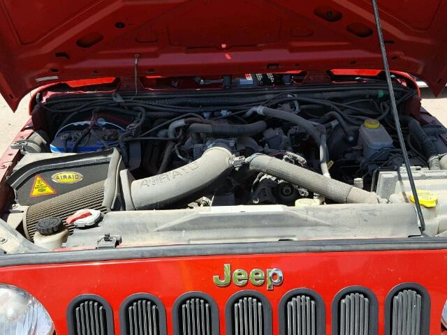 1J4FA24168L546439 - 2008 JEEP WRANGLER X RED photo 7