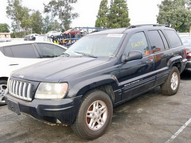 1J4GX48S44C173414 - 2004 JEEP GRAND CHER BLACK photo 2