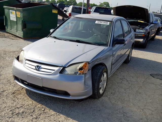 2HGES15123H581509 - 2003 HONDA CIVIC DX SILVER photo 2