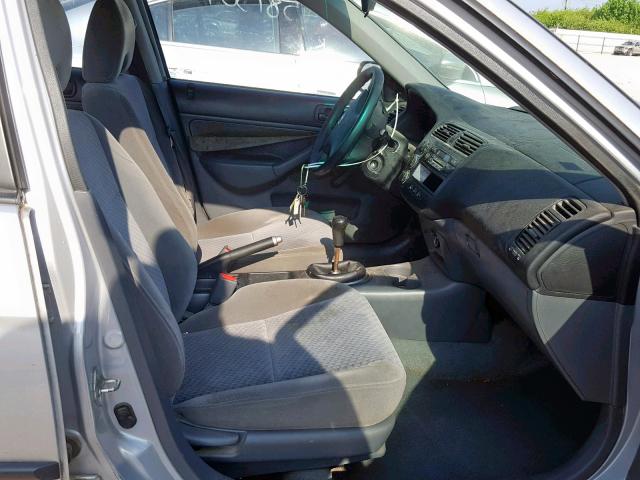 2HGES15123H581509 - 2003 HONDA CIVIC DX SILVER photo 5