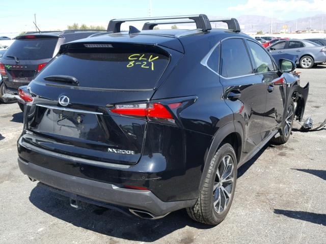 JTJBARBZ8F2018889 - 2015 LEXUS NX 200T BLACK photo 4