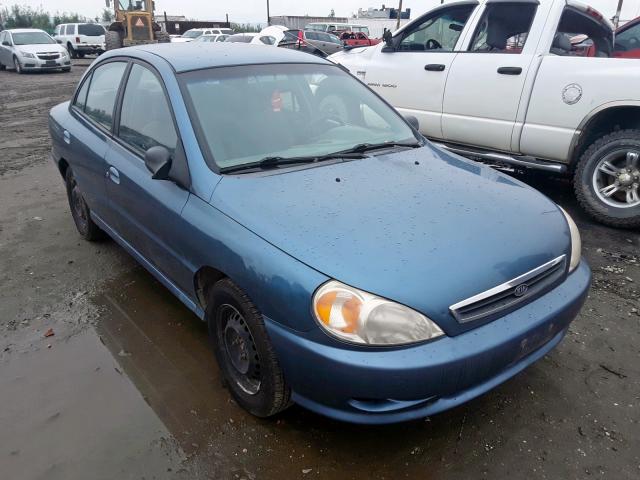 KNADC123626182421 - 2002 KIA RIO BLUE photo 1