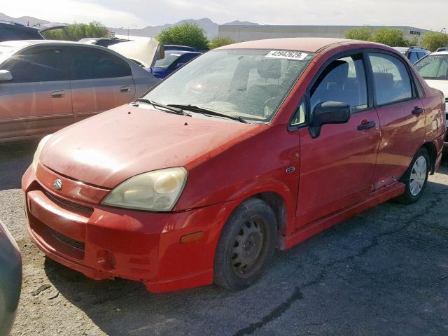 JS2RA41S935158863 - 2003 SUZUKI AERIO S RED photo 2