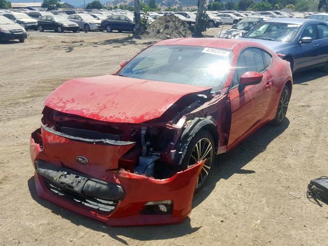 JF1ZCAC15D2608380 - 2013 SUBARU BRZ 2.0 LI RED photo 2