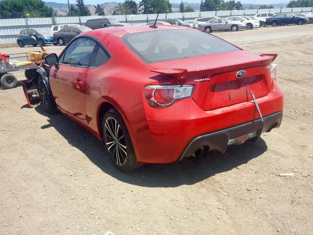 JF1ZCAC15D2608380 - 2013 SUBARU BRZ 2.0 LI RED photo 3