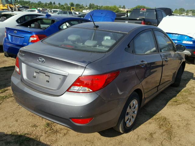 KMHCT4AE7GU976605 - 2016 HYUNDAI ACCENT SE GRAY photo 4