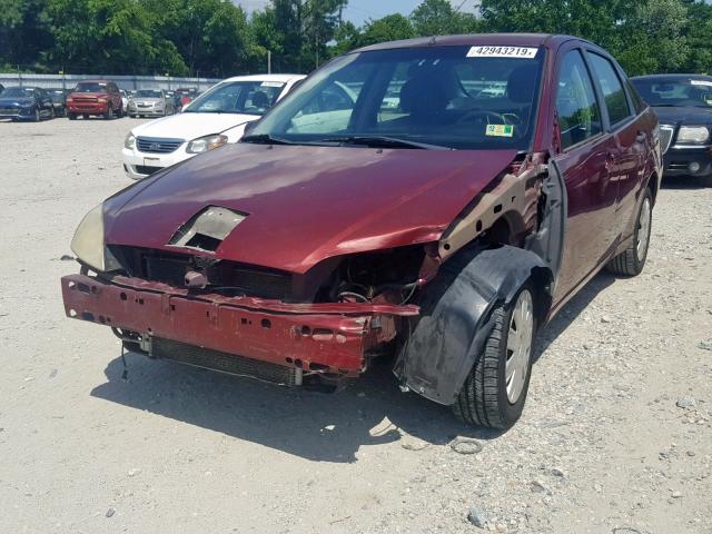 1FAFP34N86W195466 - 2006 FORD FOCUS ZX4 MAROON photo 2