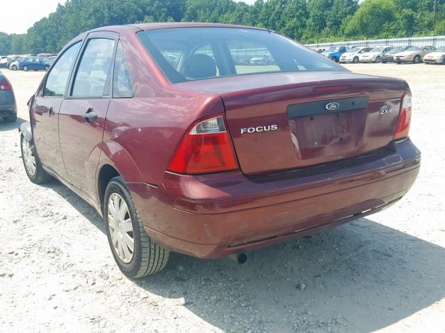 1FAFP34N86W195466 - 2006 FORD FOCUS ZX4 MAROON photo 3