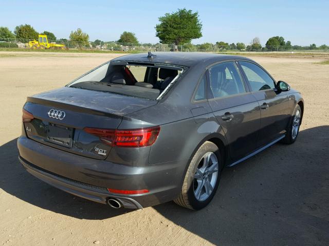 WAUKMAF42JA076406 - 2018 AUDI A4 ULTRA P GRAY photo 4