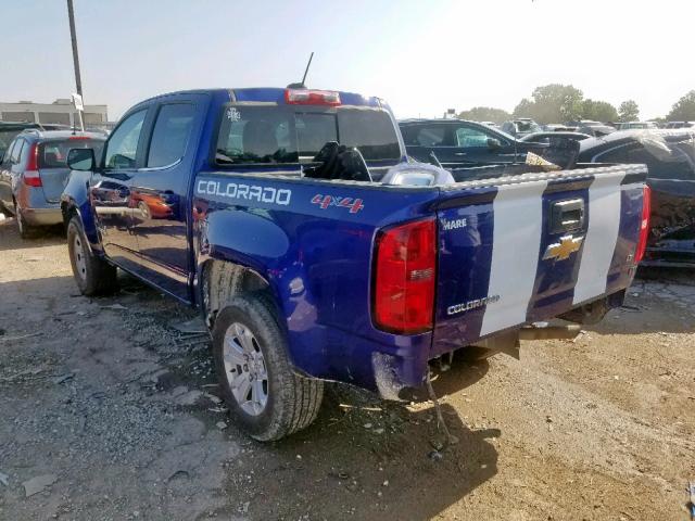 1GCGTCE39G1303907 - 2016 CHEVROLET COLORADO L BLUE photo 3
