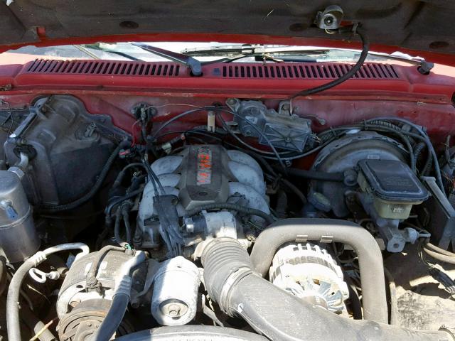 1GTCS19WXP0517725 - 1993 GMC SONOMA RED photo 7