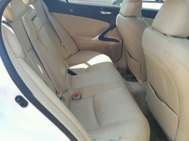 JTHBE262362000164 - 2006 LEXUS IS 350 WHITE photo 6