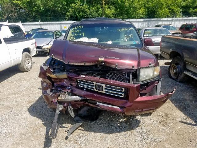 2HJYK16528H508995 - 2008 HONDA RIDGELINE MAROON photo 7