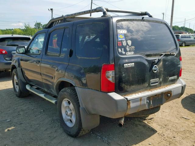 5N1ED28Y92C502048 - 2002 NISSAN XTERRA XE BLACK photo 3