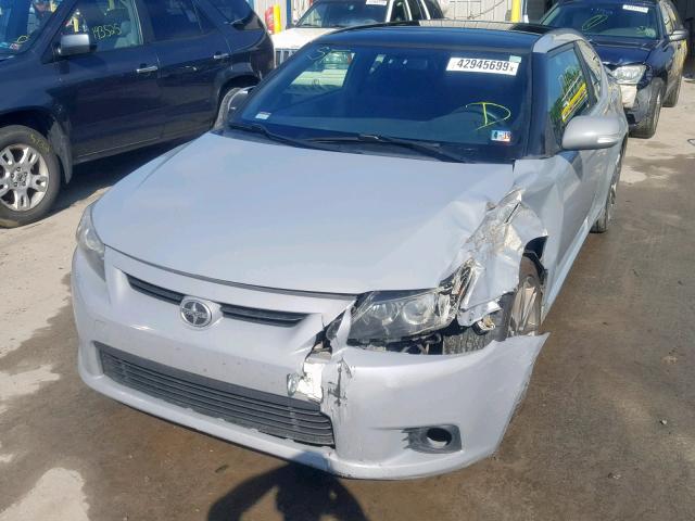 JTKJF5C74C3037458 - 2012 TOYOTA SCION TC ნაცრისფერი ფოტო 2
