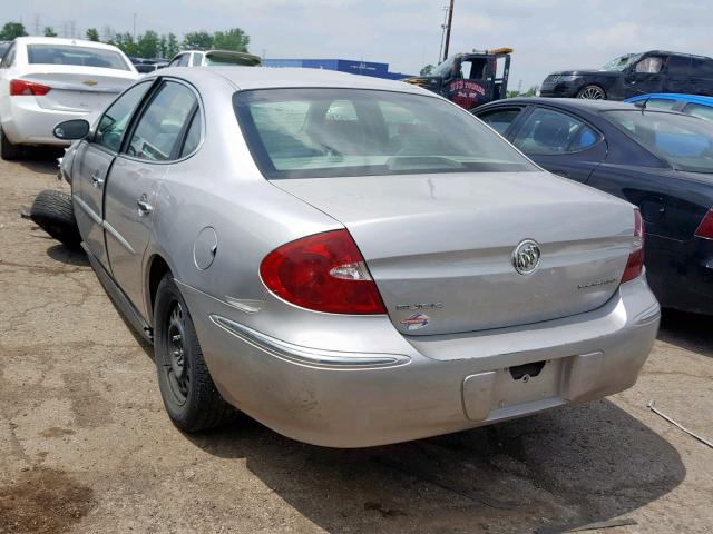 2G4WC582361179776 - 2006 BUICK LACROSSE C SILVER photo 3