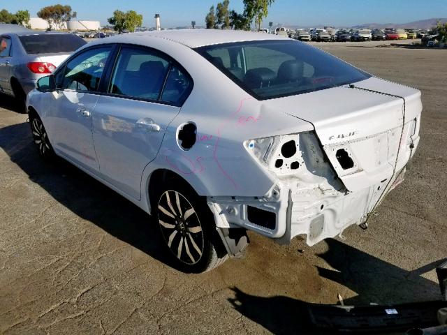 19XFB2F91FE252300 - 2015 HONDA CIVIC EXL WHITE photo 3