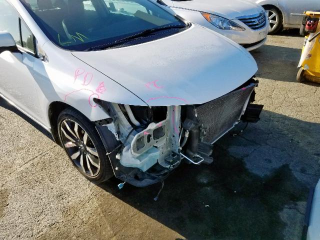 19XFB2F91FE252300 - 2015 HONDA CIVIC EXL WHITE photo 9