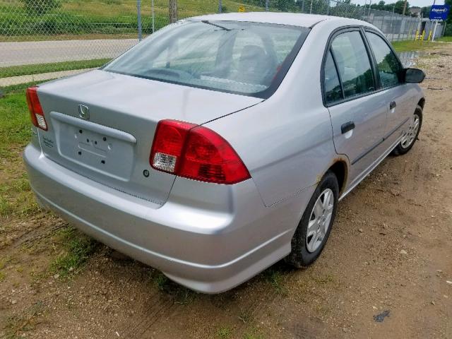 2HGES16314H549927 - 2004 HONDA CIVIC DX V SILVER photo 4