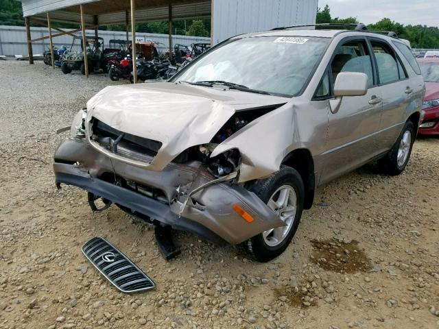 JTJHF10U510174574 - 2001 LEXUS RX 300 BEIGE photo 2