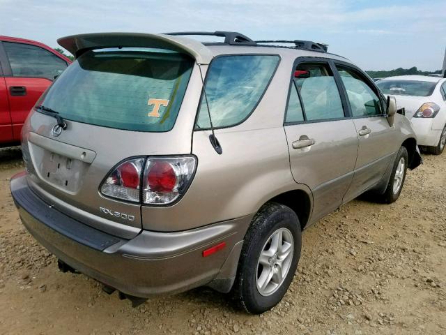 JTJHF10U510174574 - 2001 LEXUS RX 300 BEIGE photo 4