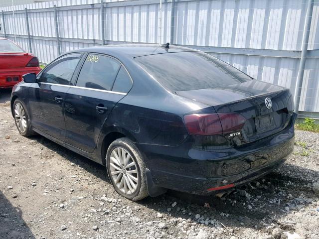 3VWLL7AJ3CM060423 - 2012 VOLKSWAGEN JETTA TDI BLACK photo 3