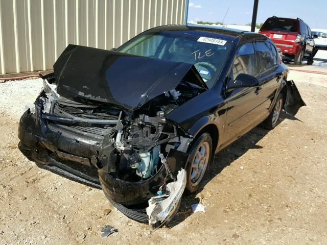 1G1AL55F477380914 - 2007 CHEVROLET COBALT LT BLACK photo 2