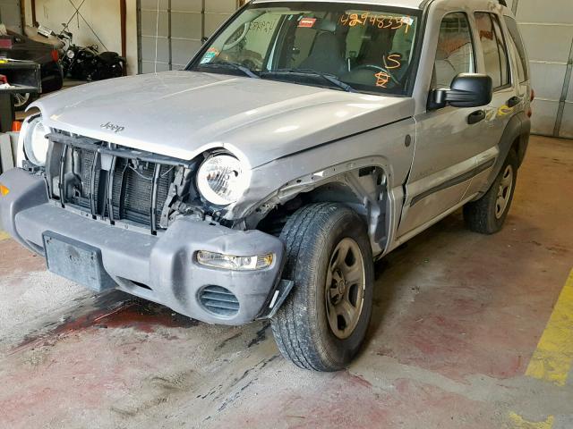 1J4GL48K44W212206 - 2004 JEEP LIBERTY SP SILVER photo 9