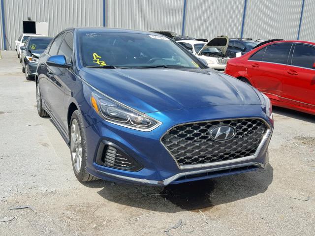 5NPE34AB1JH669144 - 2018 HYUNDAI SONATA SPO BLUE photo 1