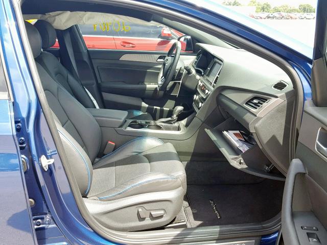 5NPE34AB1JH669144 - 2018 HYUNDAI SONATA SPO BLUE photo 5