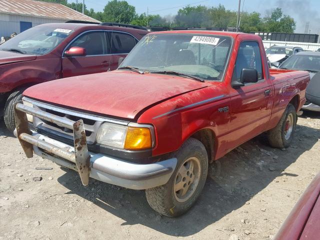 1FTCR10A3SUC14185 - 1995 FORD RANGER RED photo 2