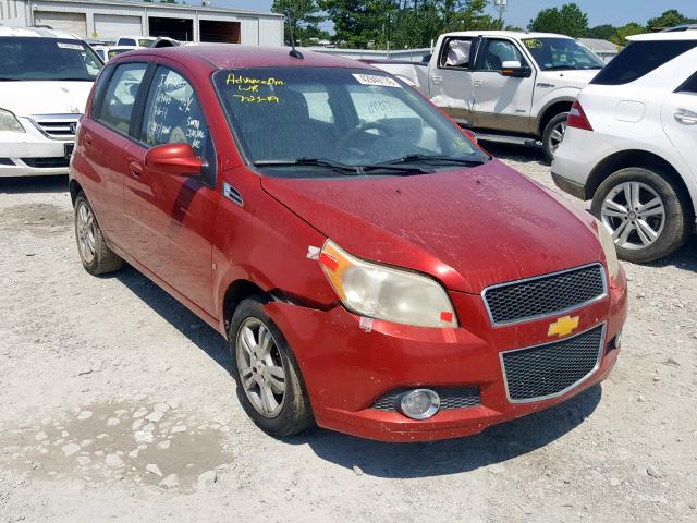 KL1TG66EX9B619843 - 2009 CHEVROLET AVEO LT RED photo 1