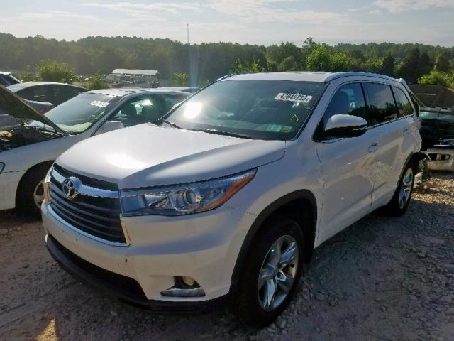 5TDDKRFH1ES060550 - 2014 TOYOTA HIGHLANDER WHITE photo 2