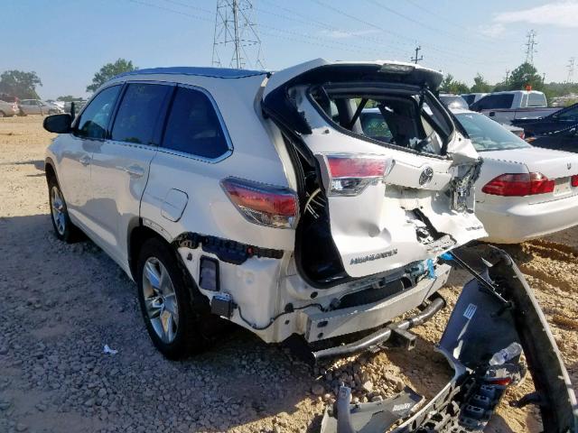 5TDDKRFH1ES060550 - 2014 TOYOTA HIGHLANDER WHITE photo 3