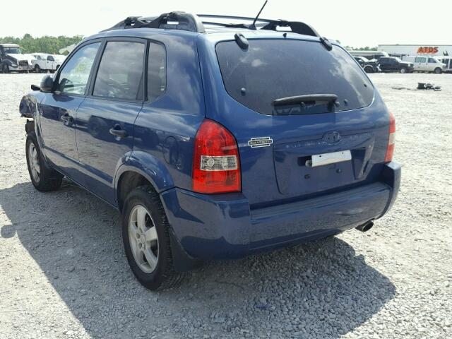 KM8JM12B86U338417 - 2006 HYUNDAI TUCSON GL BLUE photo 3