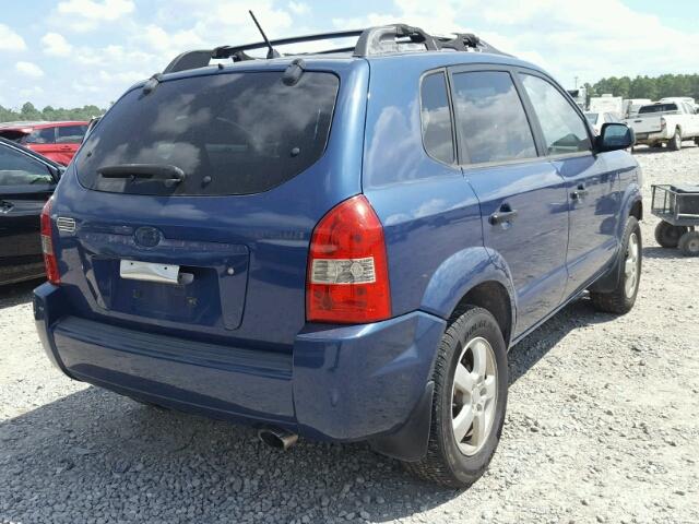 KM8JM12B86U338417 - 2006 HYUNDAI TUCSON GL BLUE photo 4