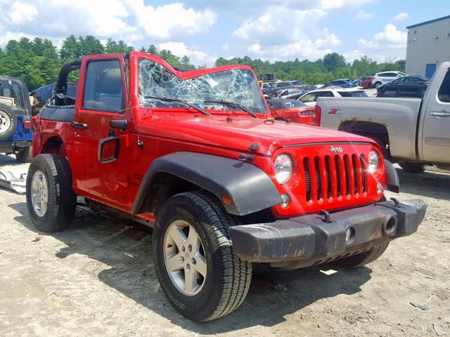 1C4AJWAG8FL522396 - 2015 JEEP WRANGLER S RED photo 1