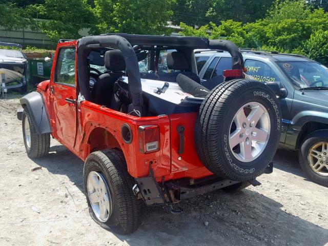 1C4AJWAG8FL522396 - 2015 JEEP WRANGLER S RED photo 3