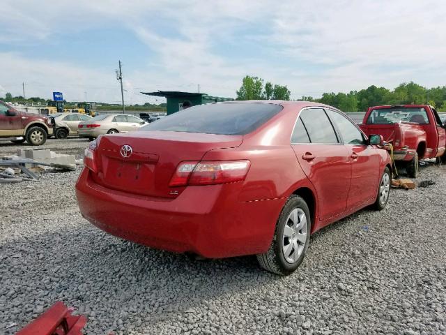 4T1BE46K67U012677 - 2007 TOYOTA CAMRY NEW RED photo 4