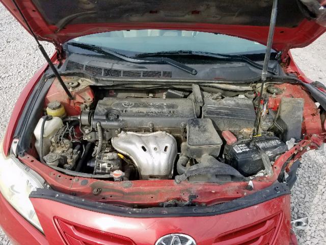 4T1BE46K67U012677 - 2007 TOYOTA CAMRY NEW RED photo 7