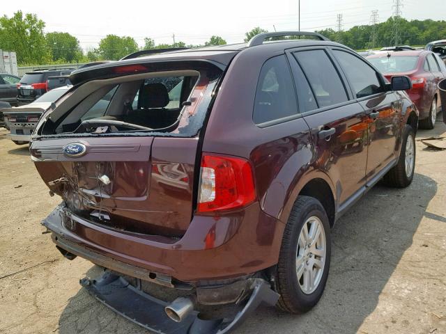 2FMDK3GC4CBA89633 - 2012 FORD EDGE SE BROWN photo 4