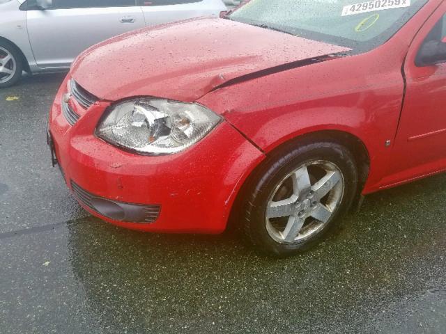 1G1AL18F667732569 - 2006 CHEVROLET COBALT LT RED photo 9