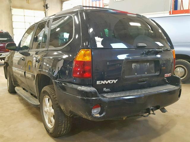 1GKDT13S942344291 - 2004 GMC ENVOY BLACK photo 3